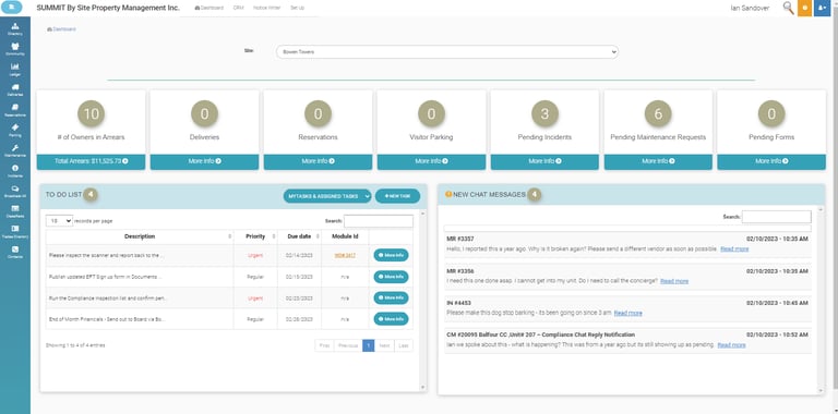 View of INFO-Tracker